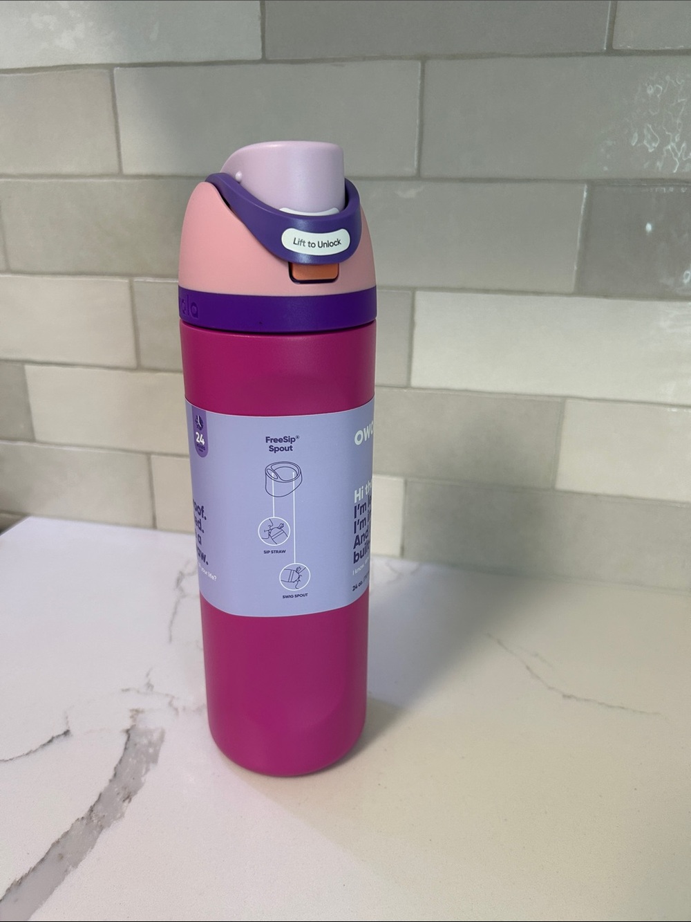Owala Pink & Purple Water Bottle with FreeSip 🌸 FIRM PRICE 🌸
